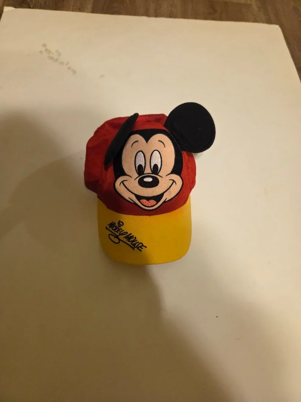 Disney Parks Youth Mickey Mouse Baseball Cap with Mickey Signature